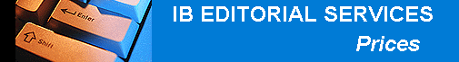 IB Editorial Services - Prices