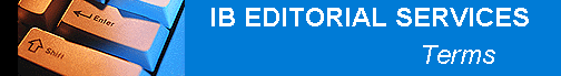 IB Editorial Services - Terms